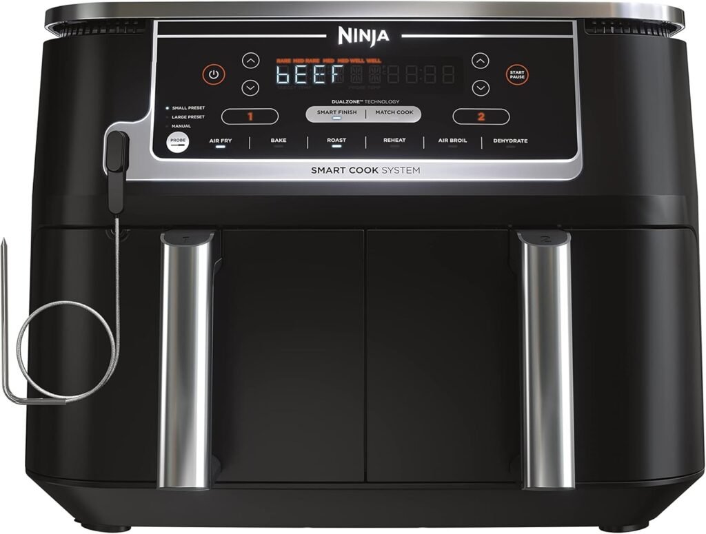 Ninja DZ550 Review: Smart 10‑Qt Dual Basket Air Fryer with Thermometer (DualZone Cooking)