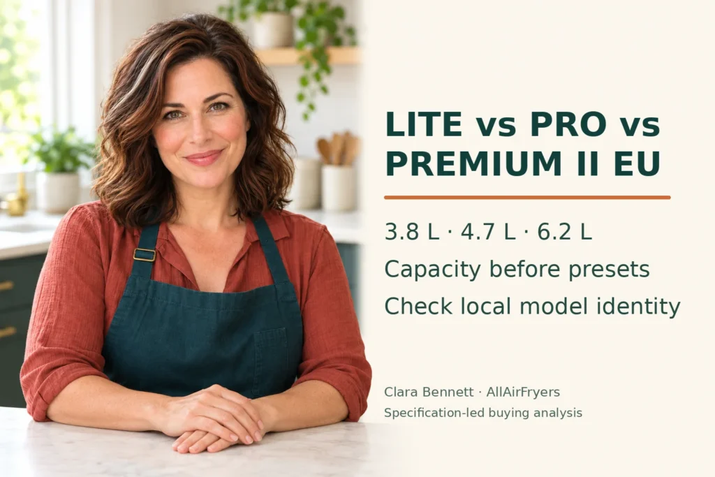 Cosori Lite vs Pro vs Premium II: European Basket Sizes