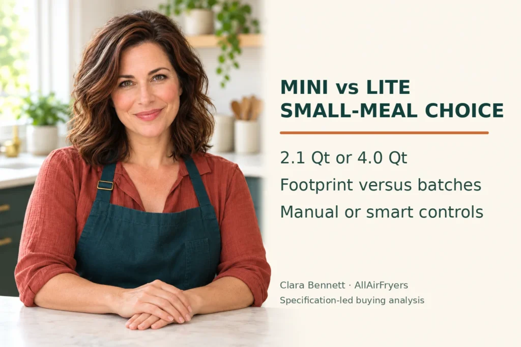 Cosori Mini vs Lite: 2.1-Qt or 4.0-Qt for Small Meals?