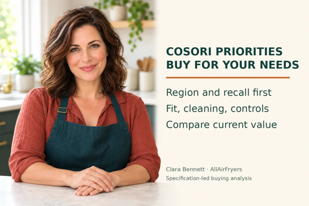 Cosori Buying Priorities: Capacity, Cleaning, Controls and Value