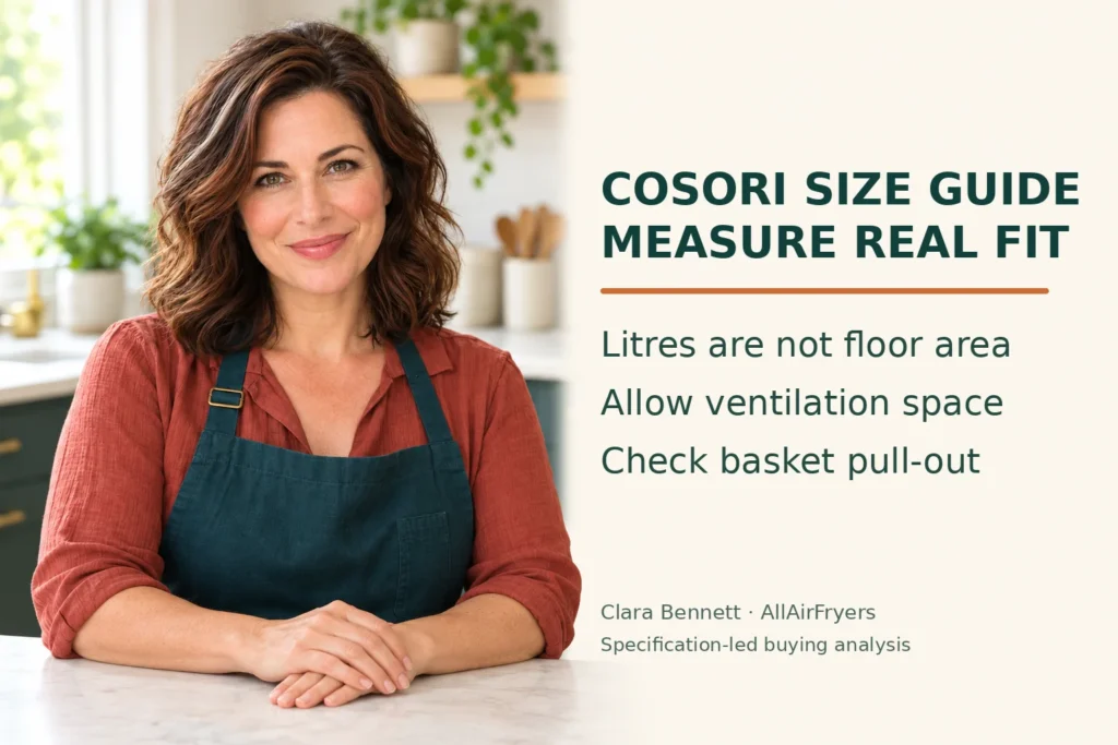 Cosori Air Fryer Sizes: Capacity, Dimensions and Counter Space